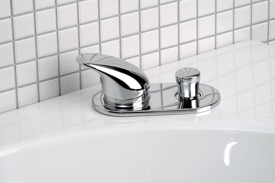 BD páková baterie s přepínačem na okraj vany, chrom - BD12751