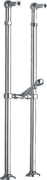 ANTEA připojení pro instalaci vanové baterie do podlahy (pár), chrom - 9841