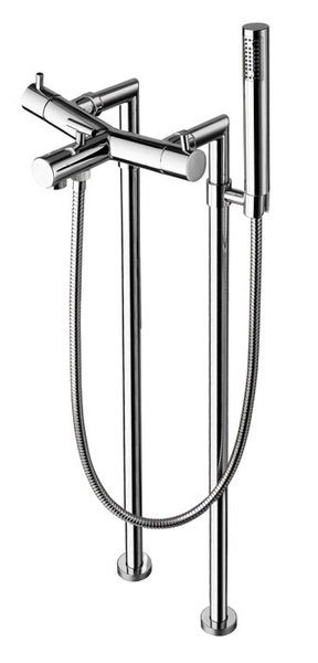 Připojení pro instalaci vanové baterie do podlahy (pár), chrom - 9881