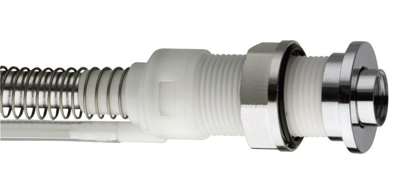 Průchodka kulatá plochá na sprchu, hadice FOLLOW ME, chrom - PD467