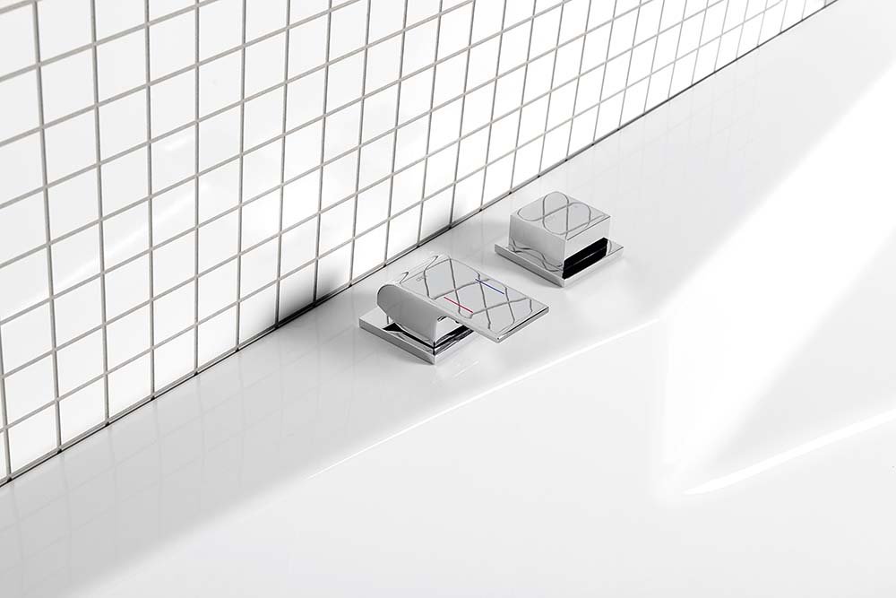 INFINITY dvouprvková páková baterie na okraj vany, chrom - IF100