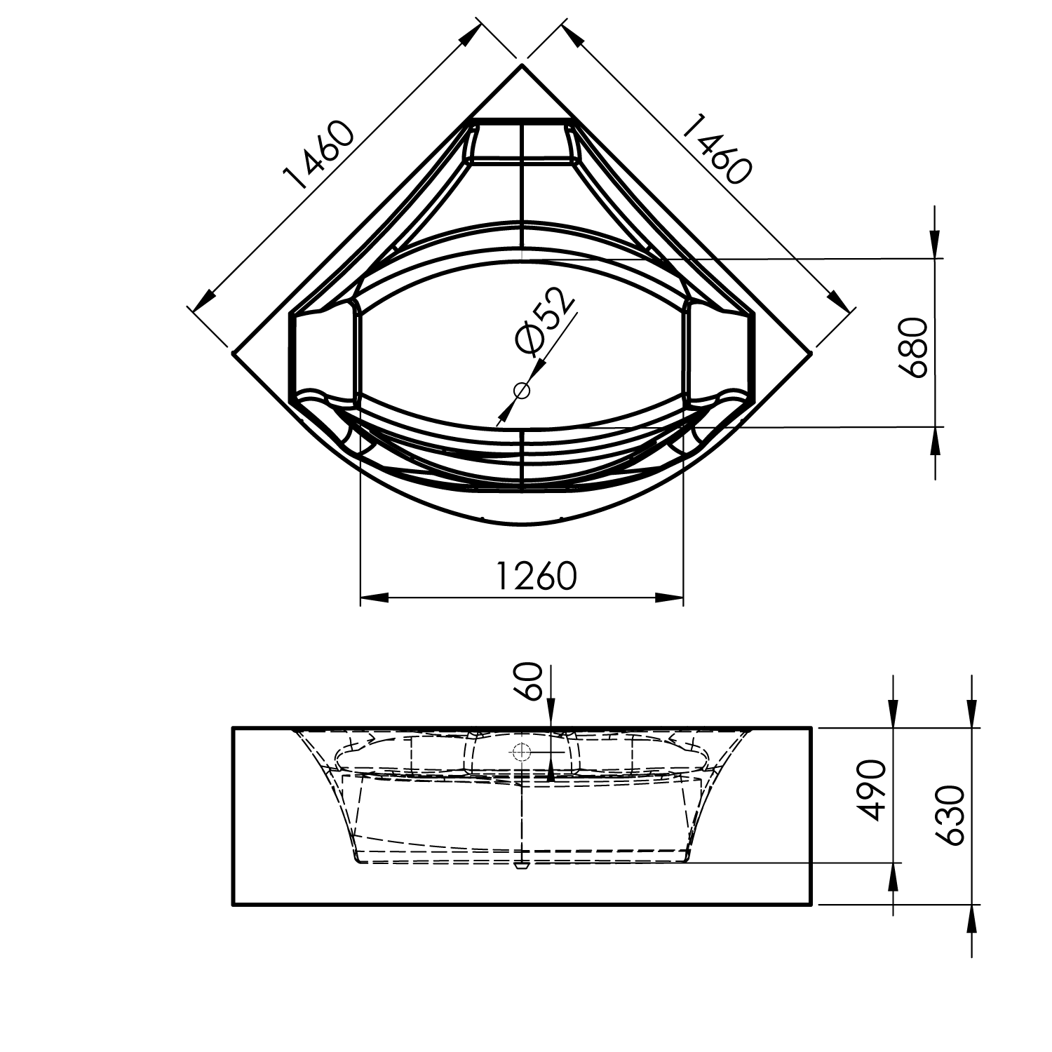 Polysan ROSANA MONOLITH 146x146 vana - 63119M
