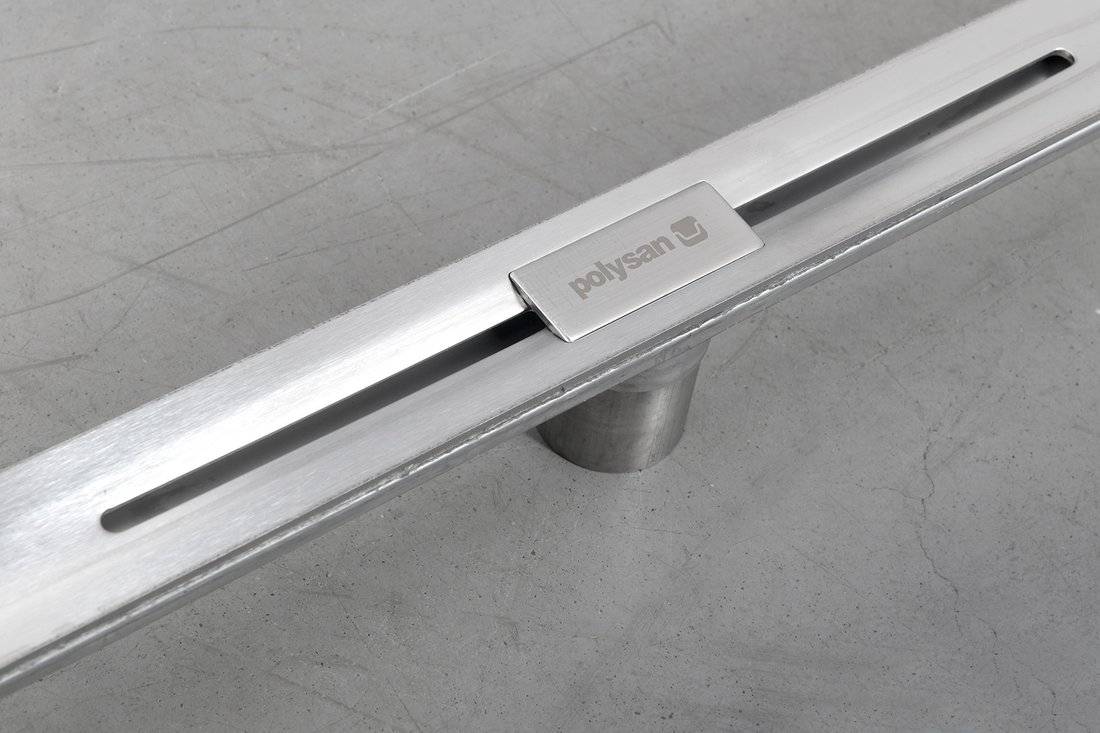 Polysan SLIM RIVER nerezový sprchový kanálek s roštem, 400-1000mm - RV100