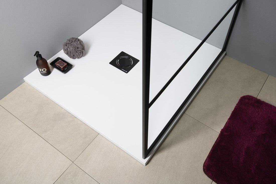 FLEXIA GEBERIT vaničkový sifon, průměr 90mm, DN40, krytka černá