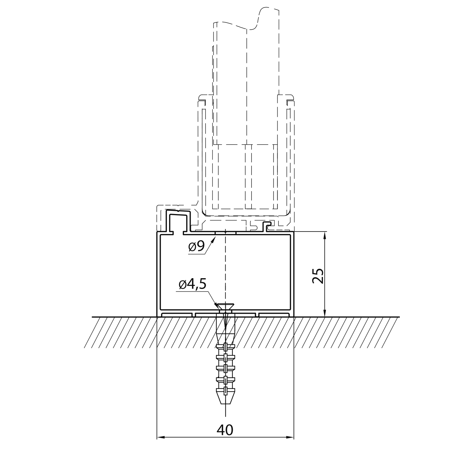 EASY LINE rozšiřovací profil 25mm