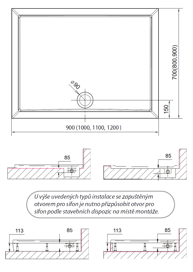Polysan KARIA 110x90x4cm - 59111