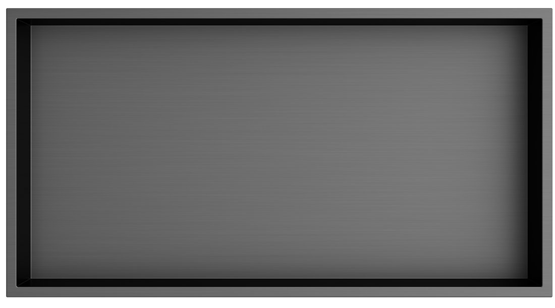 INSERTA zapuštěná police do obkladu, 510x270 mm, nerez, antracit