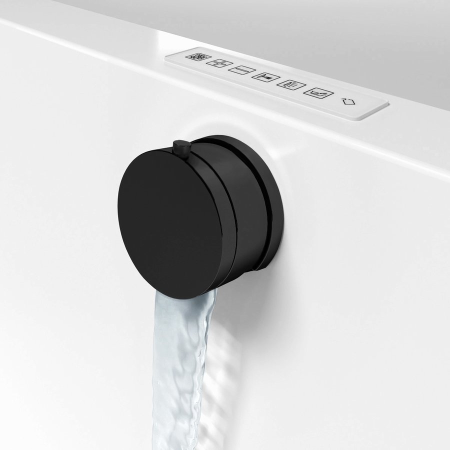 Polysan vanová souprava s napouštěním 575mm, černá - 71684B