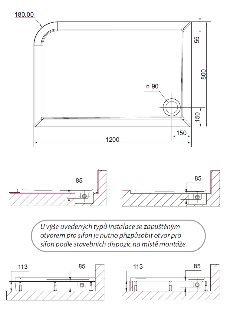 Polysan STYX L 120x80x4cm - 66611