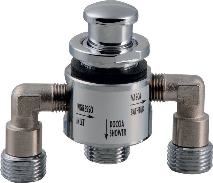 Přepínač na okraj vany, chrom - TDT