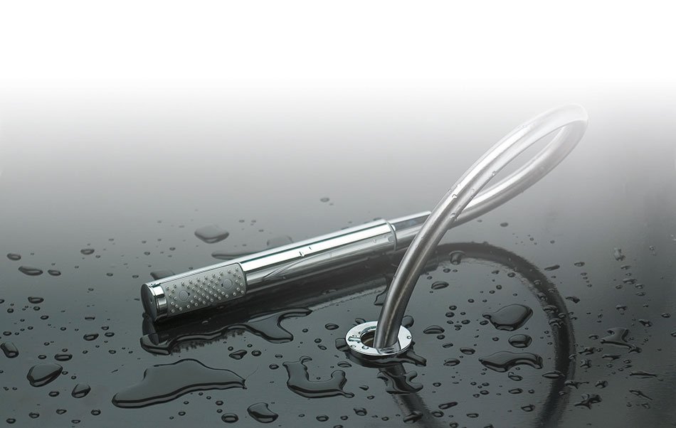 Průchodka kulatá plochá na sprchu, hadice FOLLOW ME, chrom - PD467