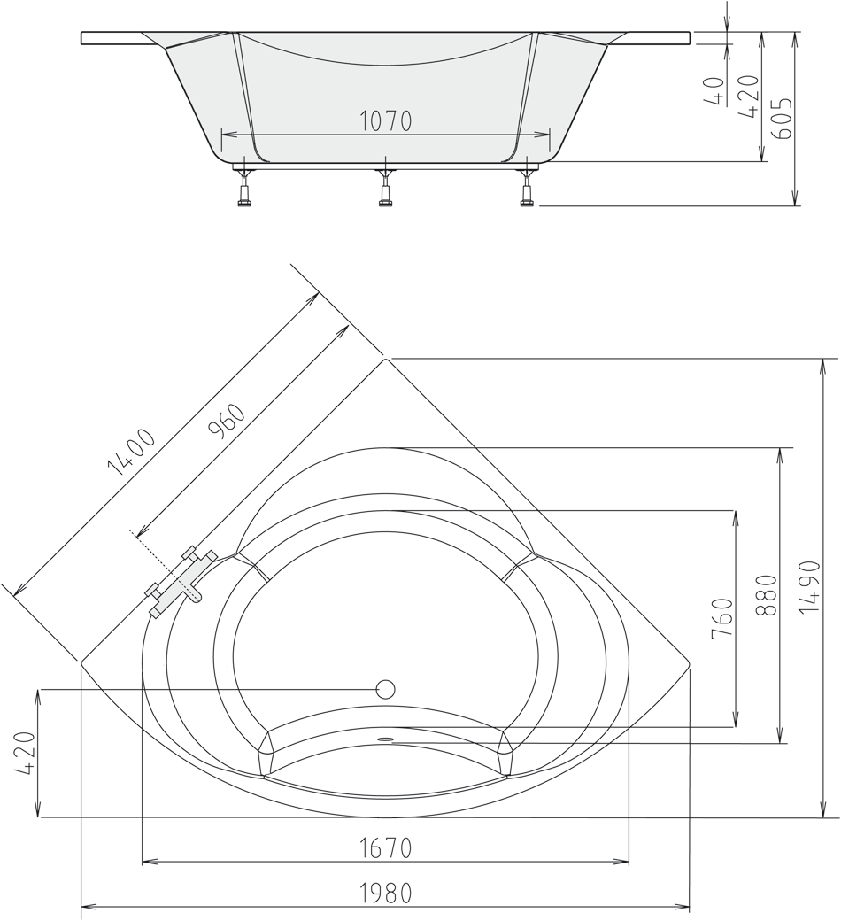 Polysan ALEXANDRA 140x140 vana - 95111
