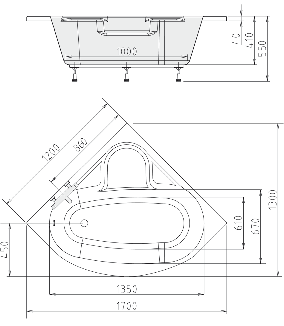 Polysan NILA 120x120 vana - 10111