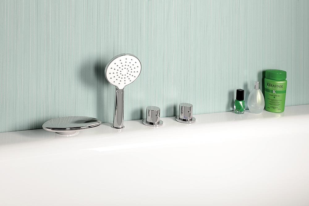 GO dvouprvková termostatická baterie na okraj vany, chrom - TH100