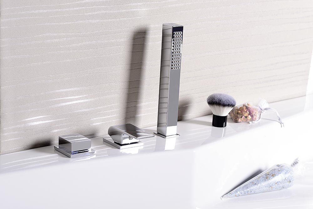 INFINITY dvouprvková páková baterie na okraj vany, chrom - IF100