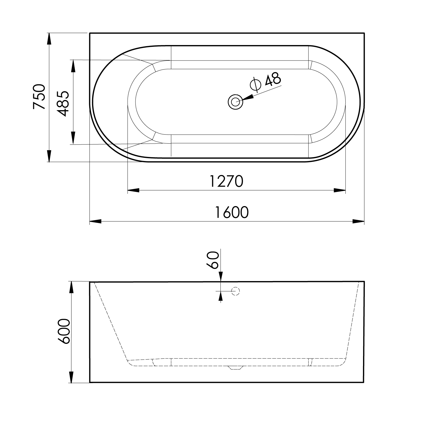 Polysan ASTRA DL 160 x 75 cm - 33611MDL