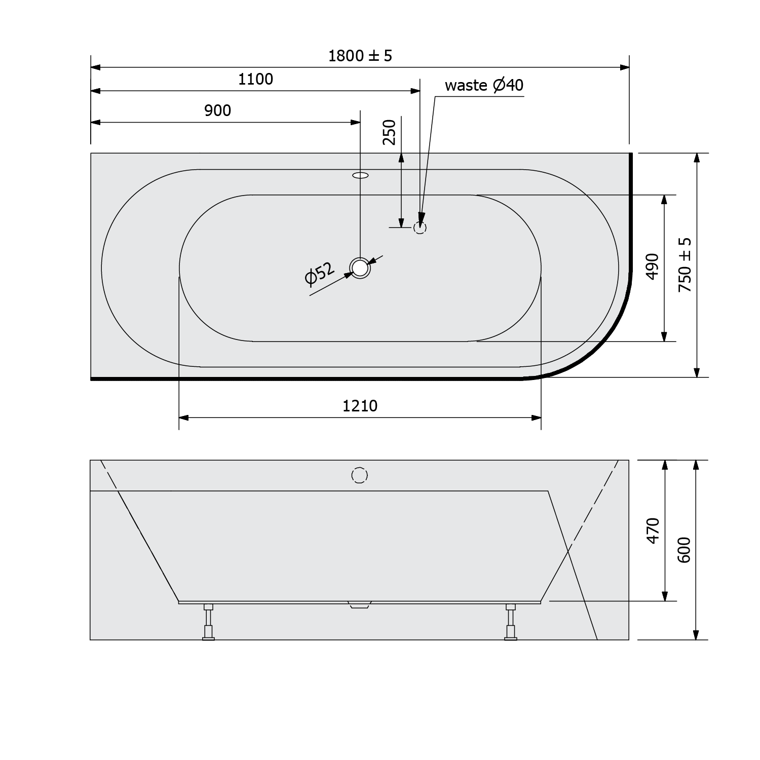 Polysan VIVA L MONOLITH 180 x 75 cm - 72099M