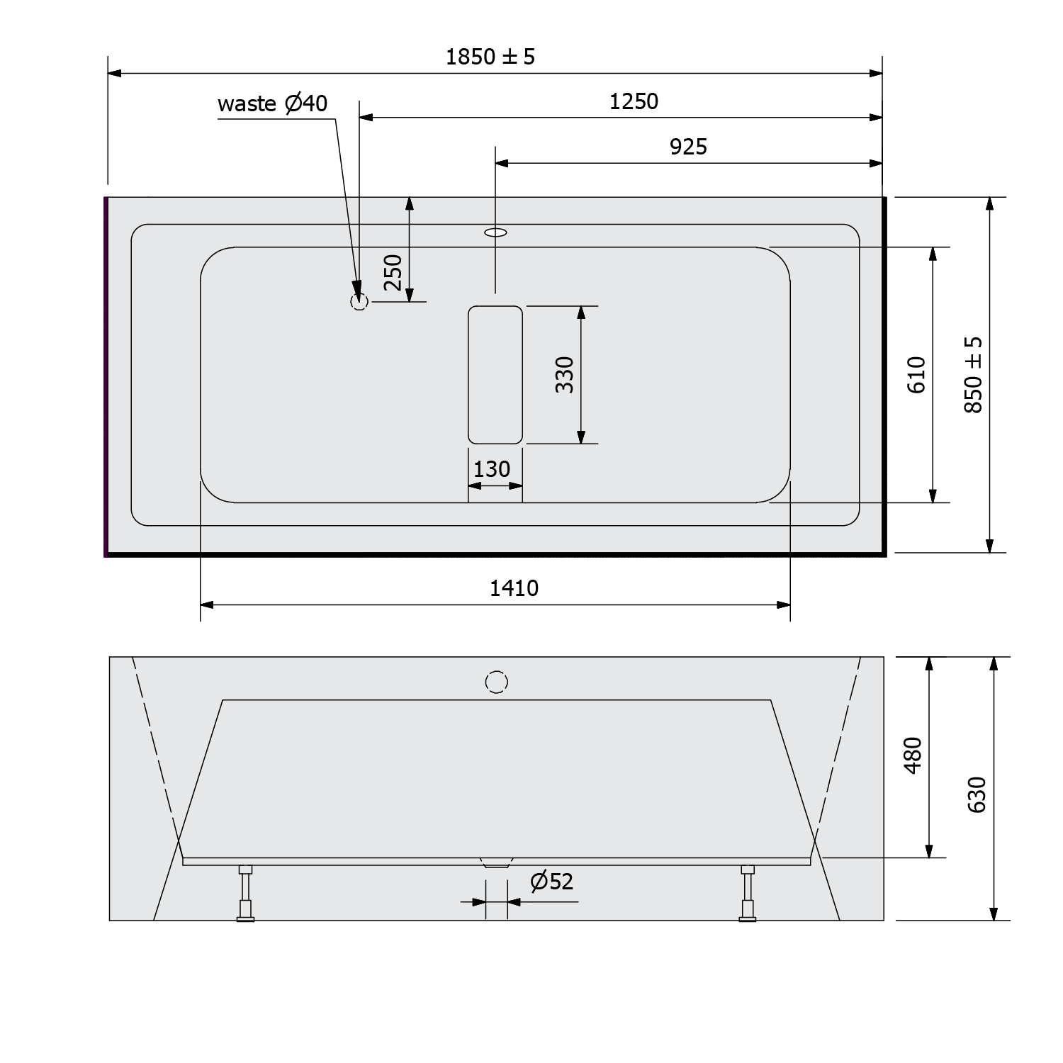 Polysan MARLENE D MONOLITH 185x85 vana - 71607MD