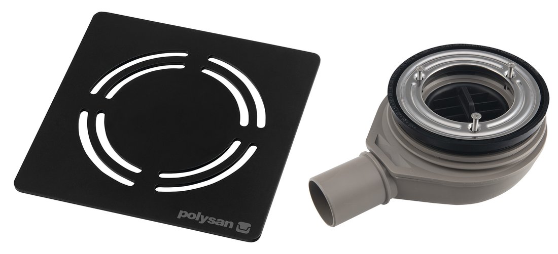 FLEXIA GEBERIT vaničkový sifon, průměr 90mm, DN40, krytka černá
