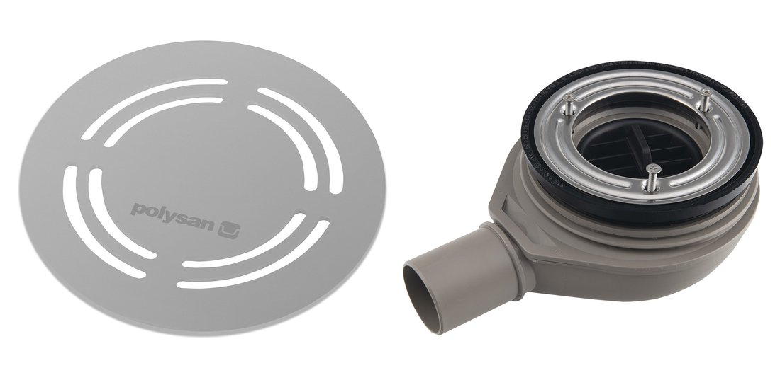 FLEXIA GEBERIT vaničkový sifon, průměr 90mm, DN40, kruhová krytka nerez