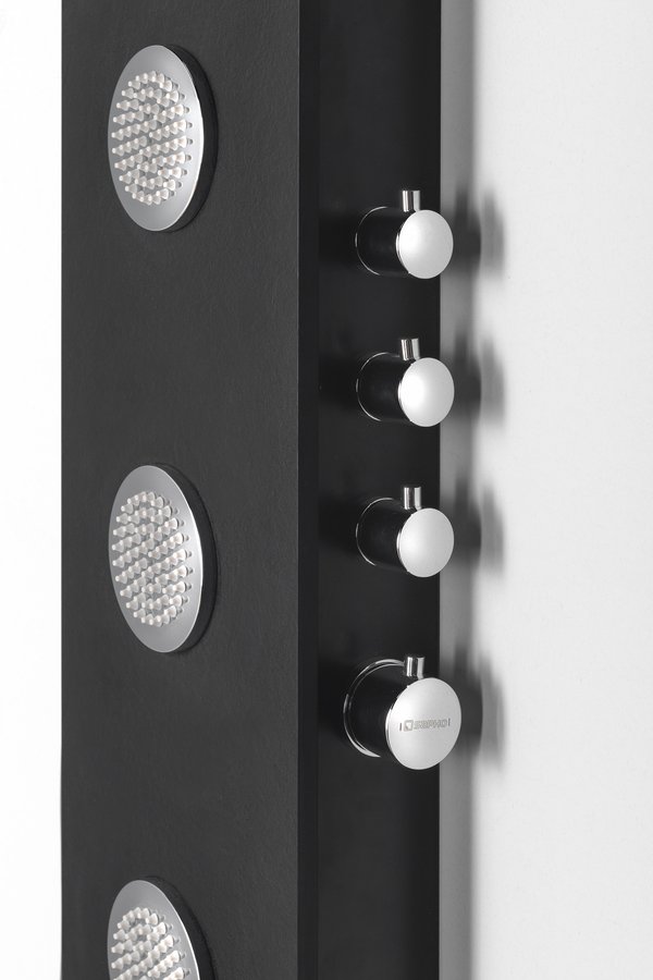 Polysan SPIRIT ROUND 250 mm, sprchový panel, černá - 71251