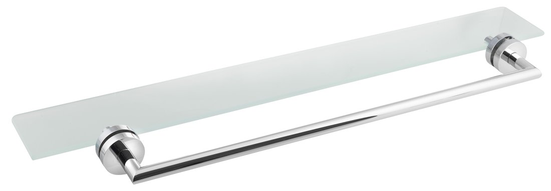 X-ROUND police s držákem osušky na skleněnou zástěnu, chrom - XR458