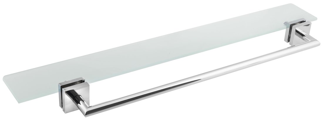 X-SQUARE police s držákem osušky na skleněnou zástěnu, chrom - XQ458