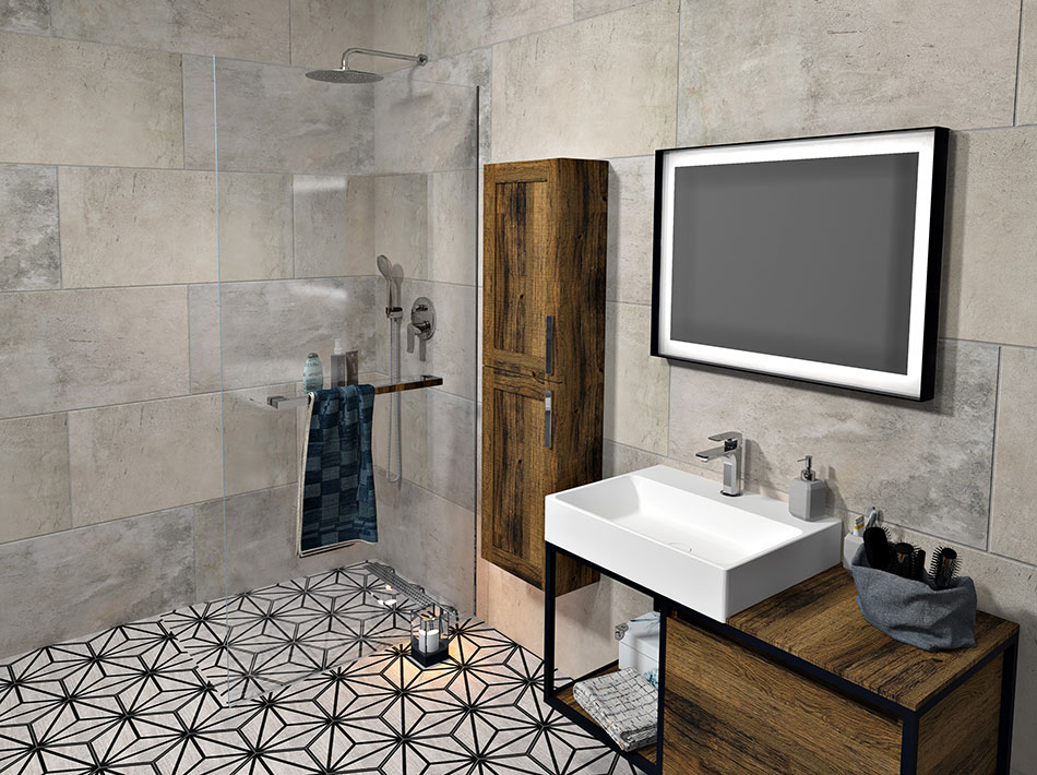 Polysan ARCHITEX LINE sada pro uchycení skla, podlaha-stěna, max. š. 1200 mm, leštěný hliník - AL2112