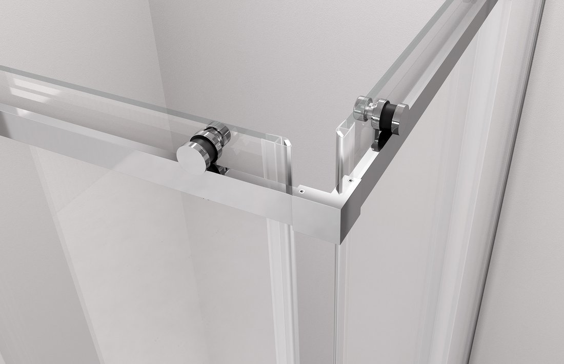 Polysan THRON LINE ROUND čtvercový sprchový kout 900 mm, kulaté pojezdy, rohový vstup - TL2990-5005