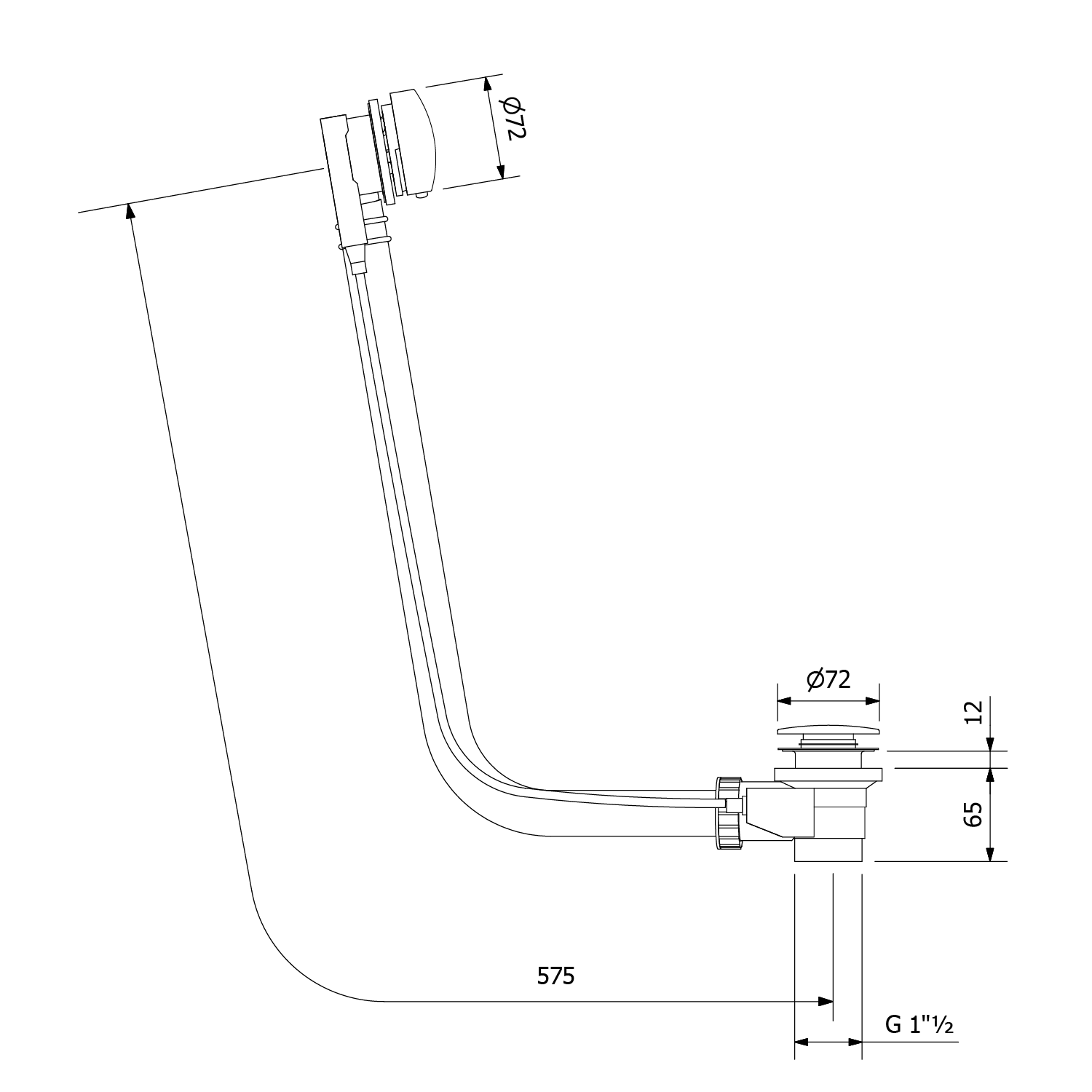 Polysan vanová souprava 575mm, zlato - 71680G