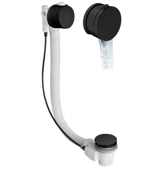 Polysan vanová souprava s napouštěním 575mm, černá - 71684B