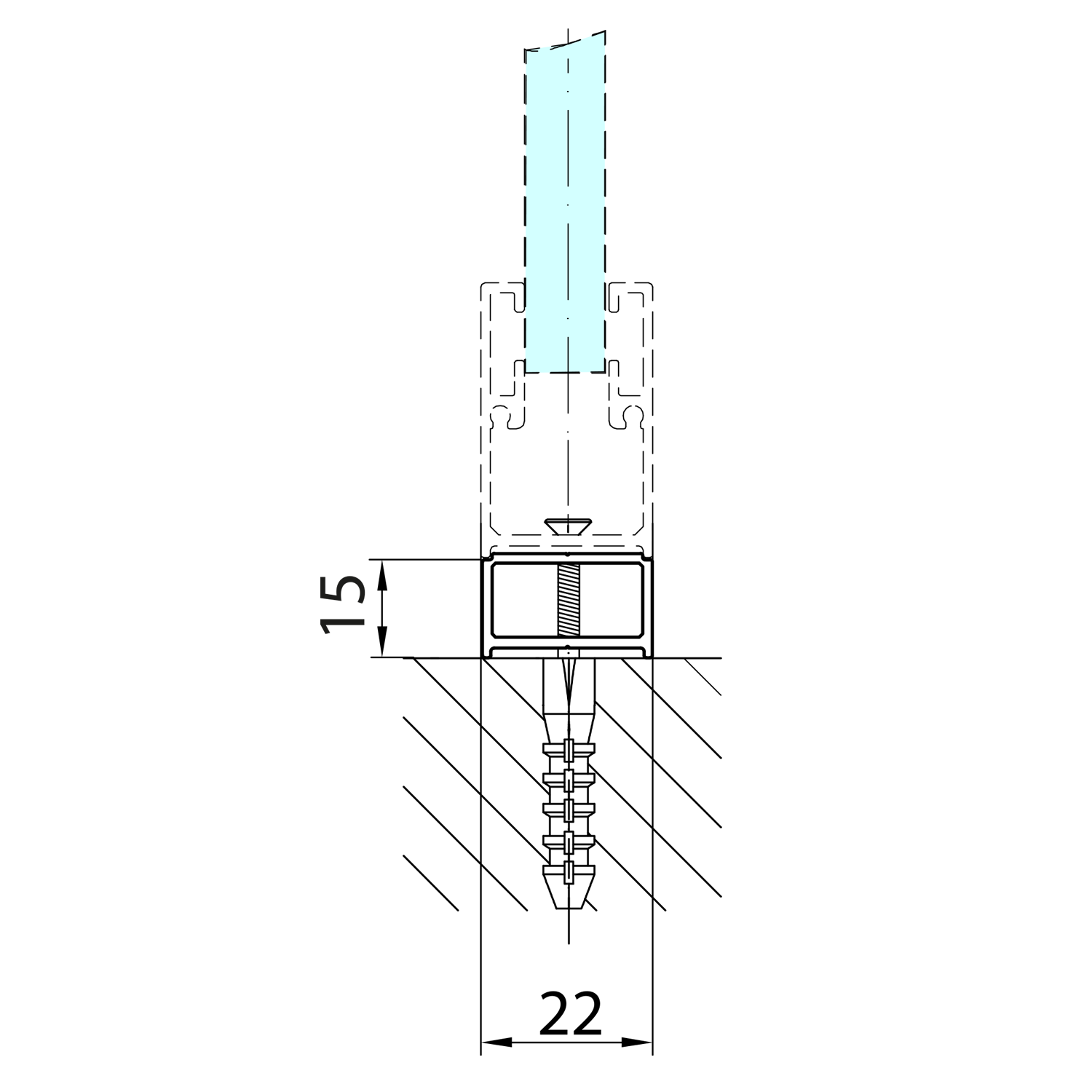 ZOOM LINE rozšiřovací profil 15mm, černý - ZL915B