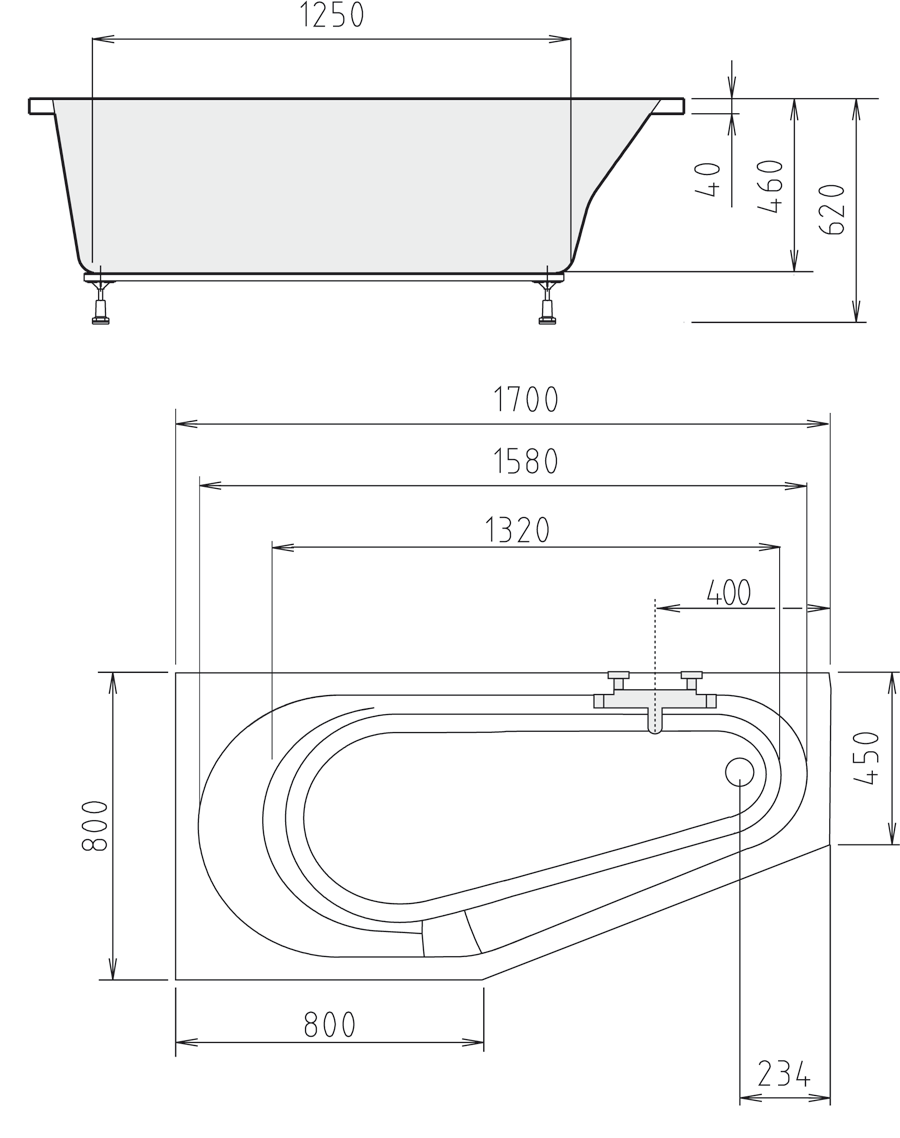 Polysan TIGRA L 170 x 80 cm - 90111