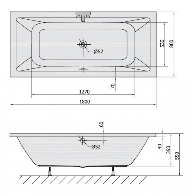 Polysan KRYSTA 180x80 vana - 71710