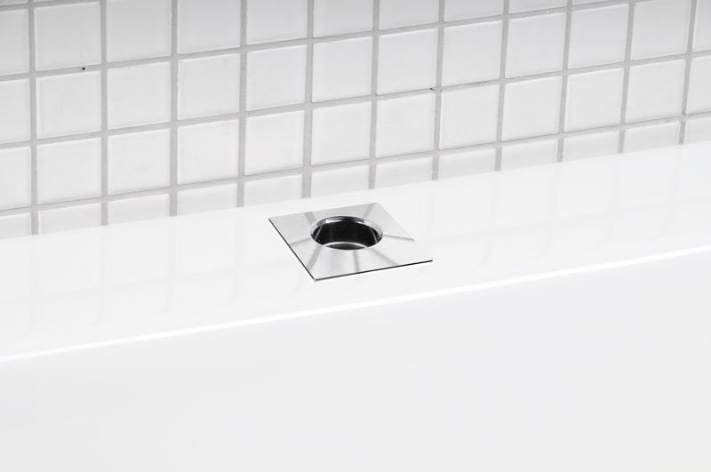 Průchodka hranatá a hadice na okraj vany - 1205-11