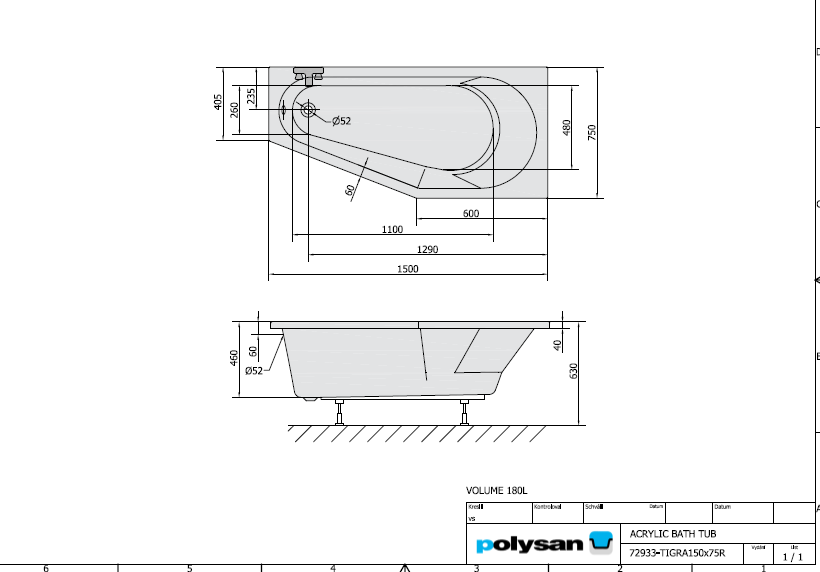 Polysan TIGRA R 150 x 75 cm - 72933