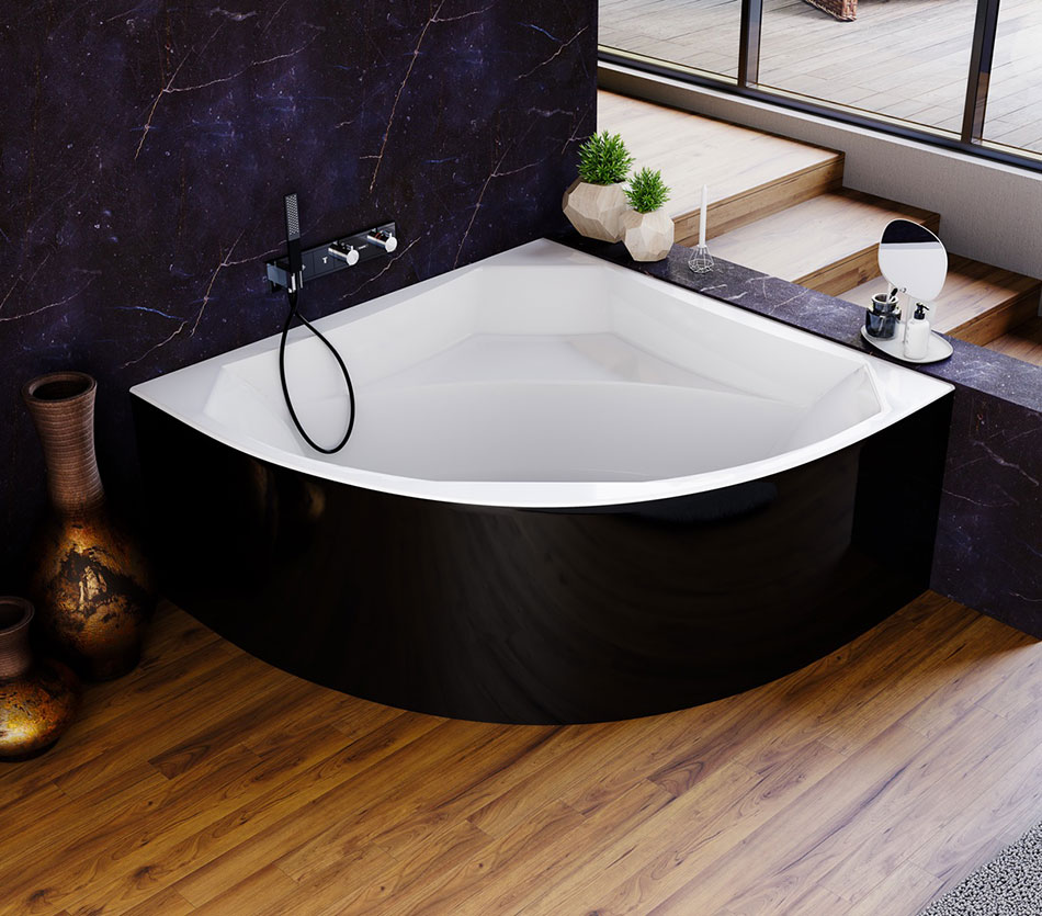 Polysan ROSANA MONOLITH 136x136 vana, černá - 64119MB