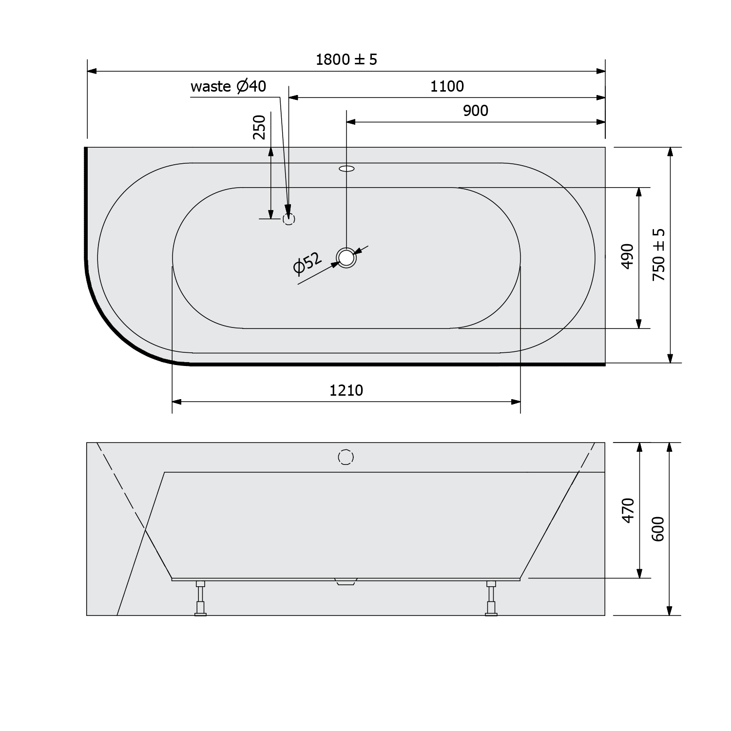 Polysan VIVA R MONOLITH 180 x 75 cm -  72129M