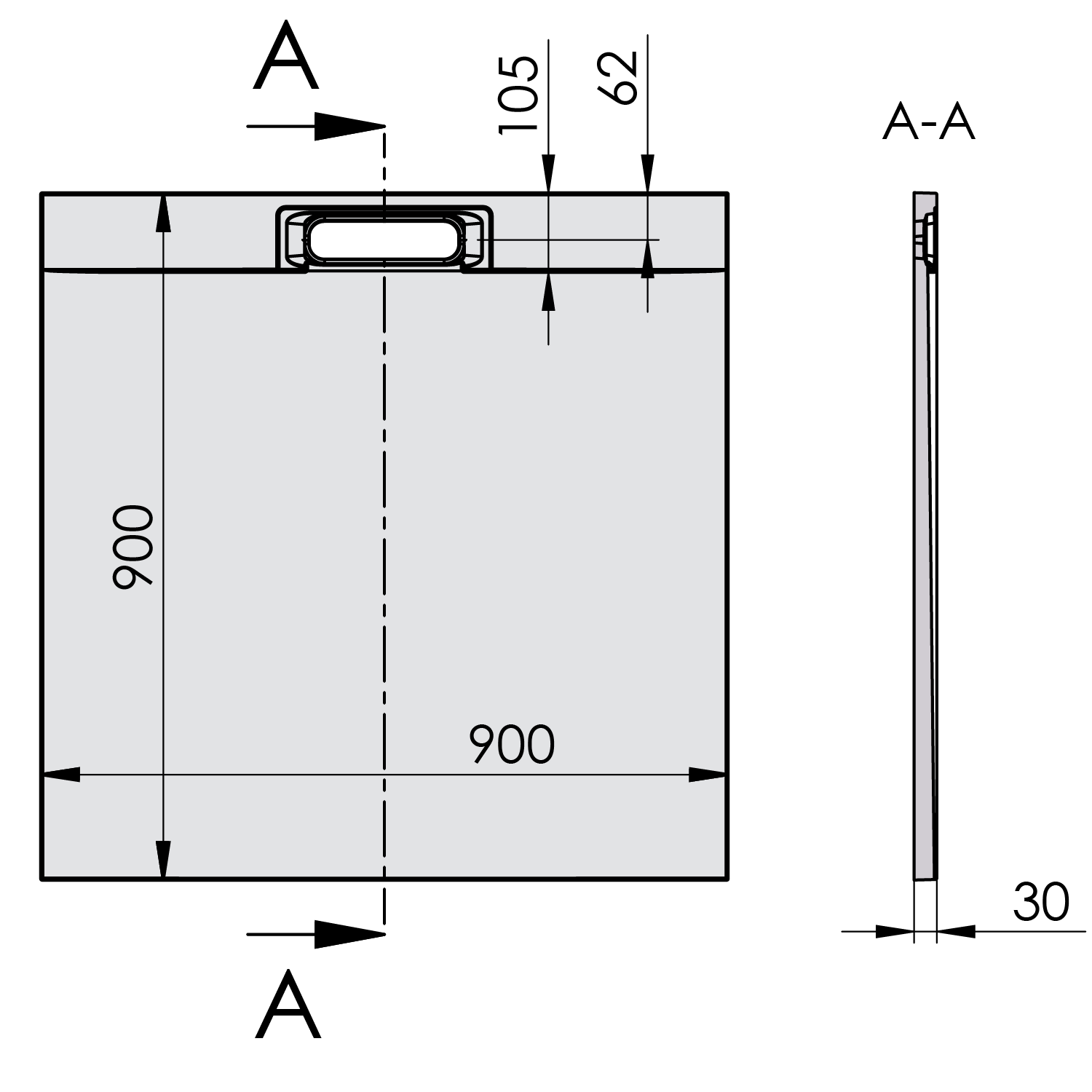 Polysan KAZUKO 90x90x3cm - 40332