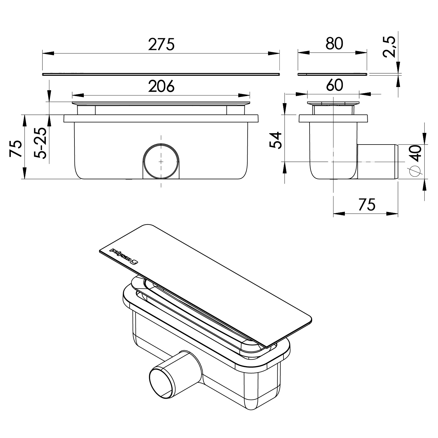 Vaničkový sifon pro KAZUKO, bílá - 26327