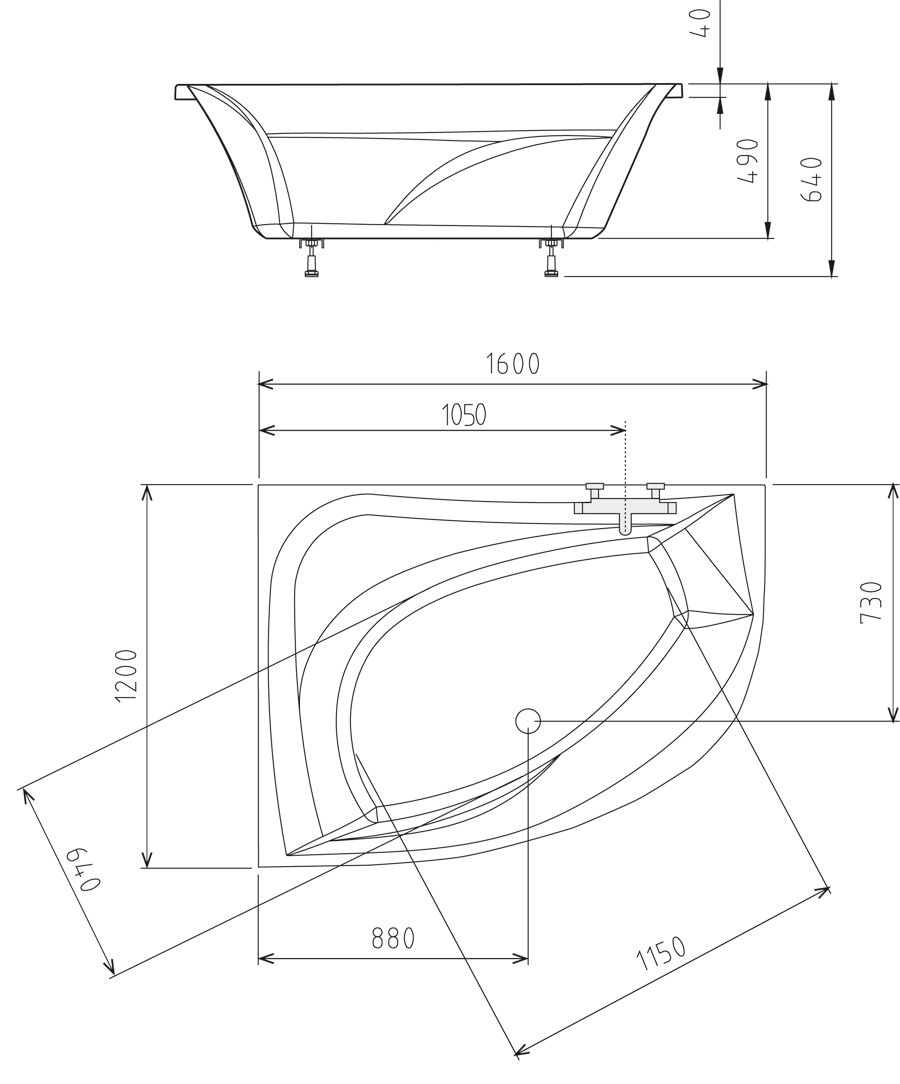 Polysan TANYA L 160 x 120 cm - 65119