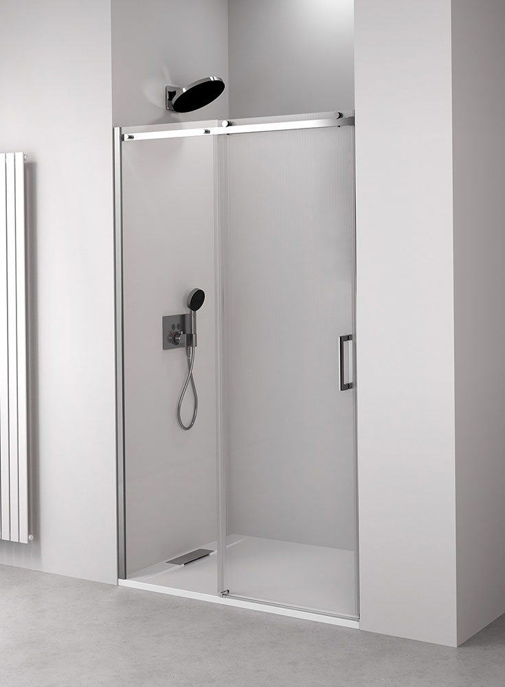 Polysan THRON LINE ROUND sprchové dveře 1500 mm, kulaté pojezdy, čiré sklo - TL5015-5005