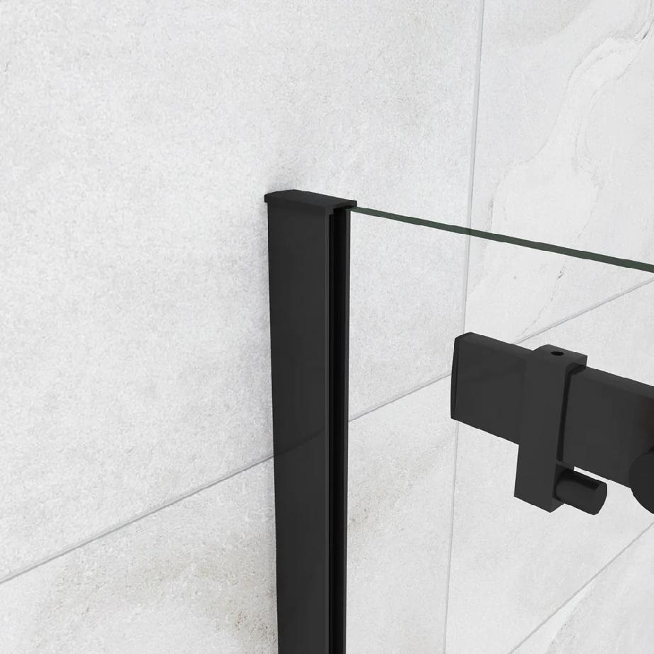 LUXURY BLACK sprchová zástěna 1200 x 800, černá mat, čiré sklo