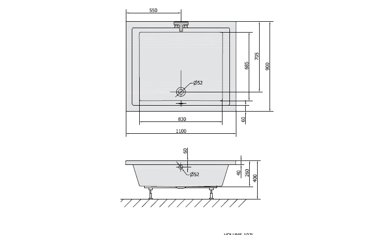 Polysan DEEP 110x90 - 72363