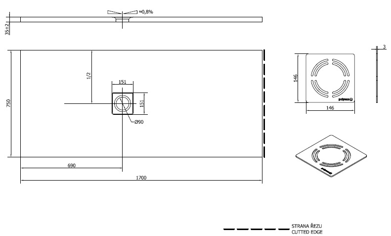 Polysan FLEXIA 170x75x3,5 - 72919