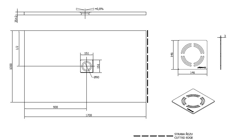 Polysan FLEXIA 170x100x3,5 - 72918