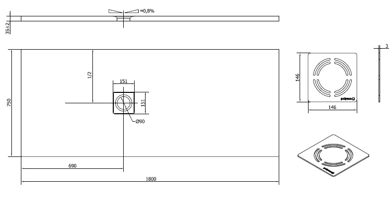 Polysan FLEXIA 180x75x3,5 - 71532