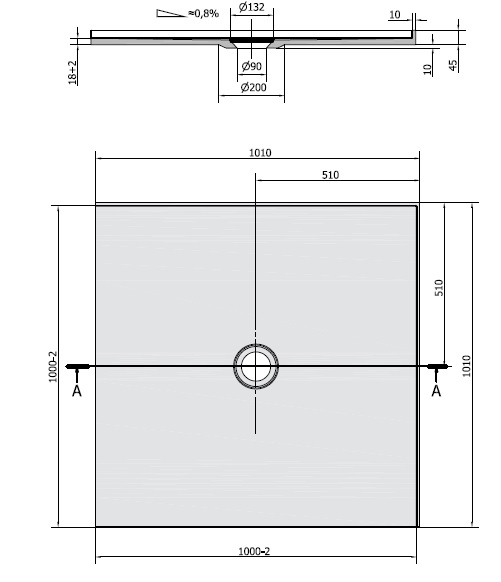 Polysan MIRAI 100x100x1,8cm - 73166