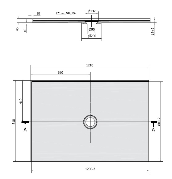 Polysan MIRAI 120x80x1,8cm levá - 73177