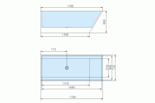  Polysan HERHIS 170x72 volně stojící vana - 10613